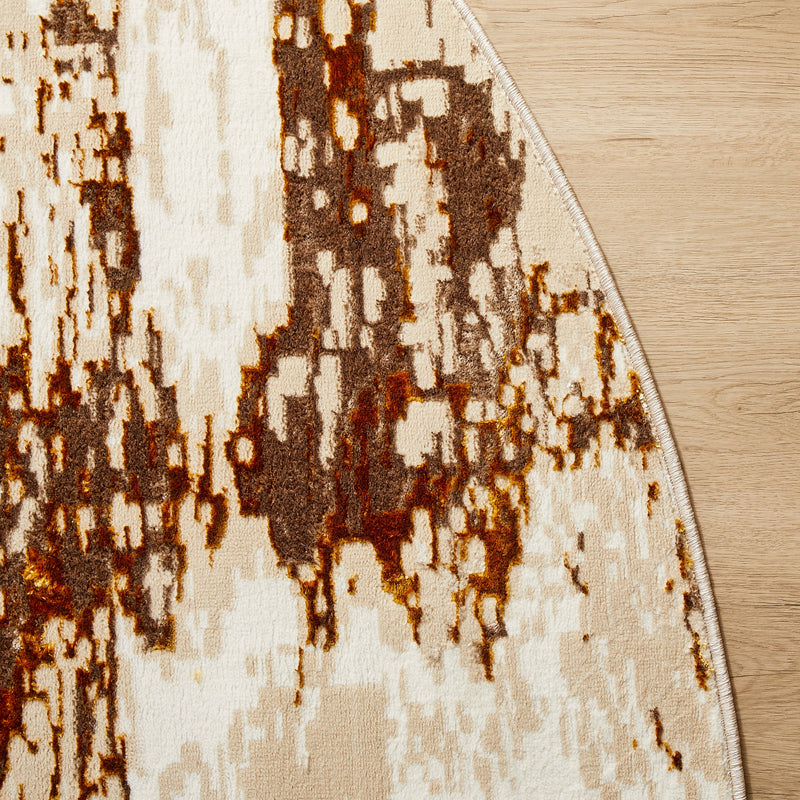 Sibel Gold Painterly - U7003 - 8' Round