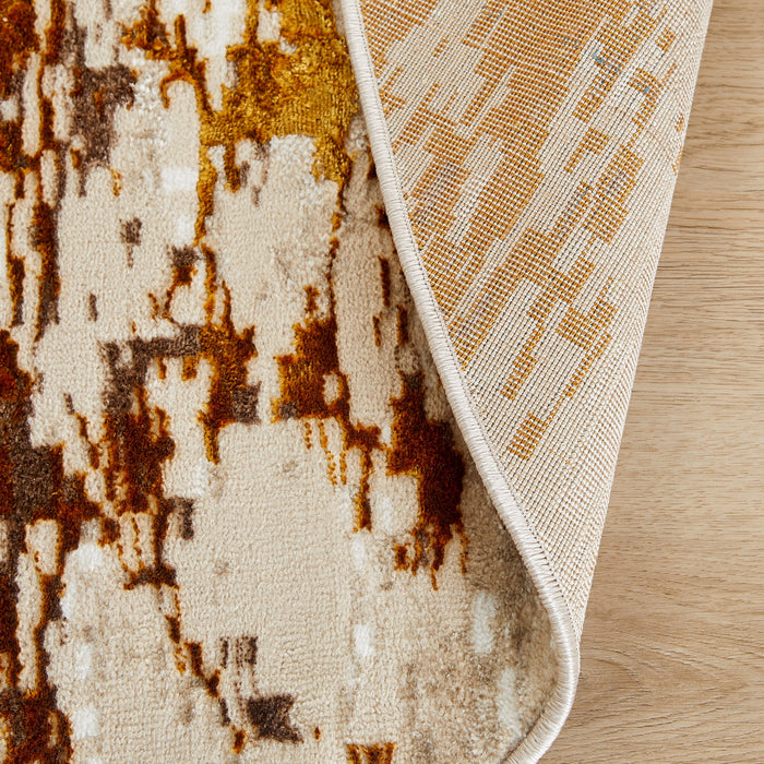 Sibel Gold Painterly - U7003 - 7' Round