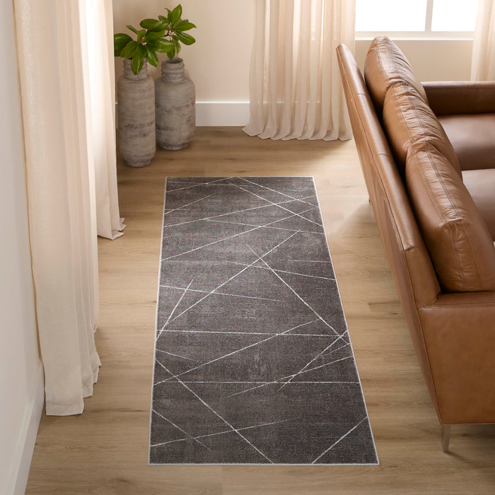 Livenza Black Linear Geometric - U7006 - 3' x 8' Runner