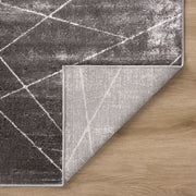 Livenza Black Linear Geometric - U7006 - 3' x 8' Runner
