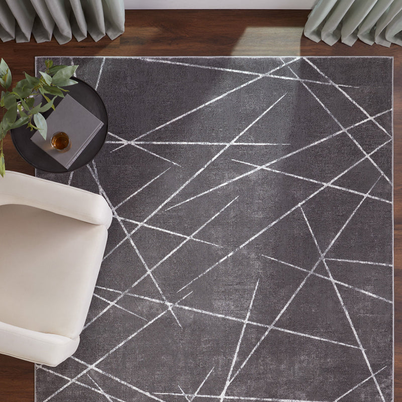 Livenza Black Linear Geometric - U7006 - 5' x 8'