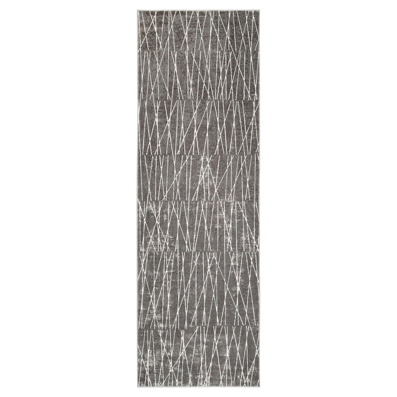 Livenza Gray Linear Geometric - U7007 - 3' x 8' Runner
