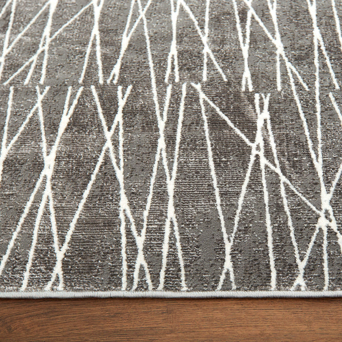 Livenza Gray Linear Geometric - U7007 - 5' x 8'