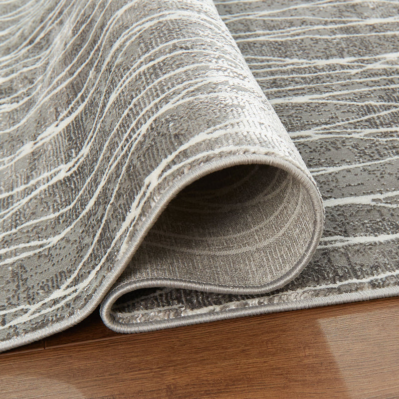 Livenza Gray Linear Geometric - U7007 - 5' x 8'