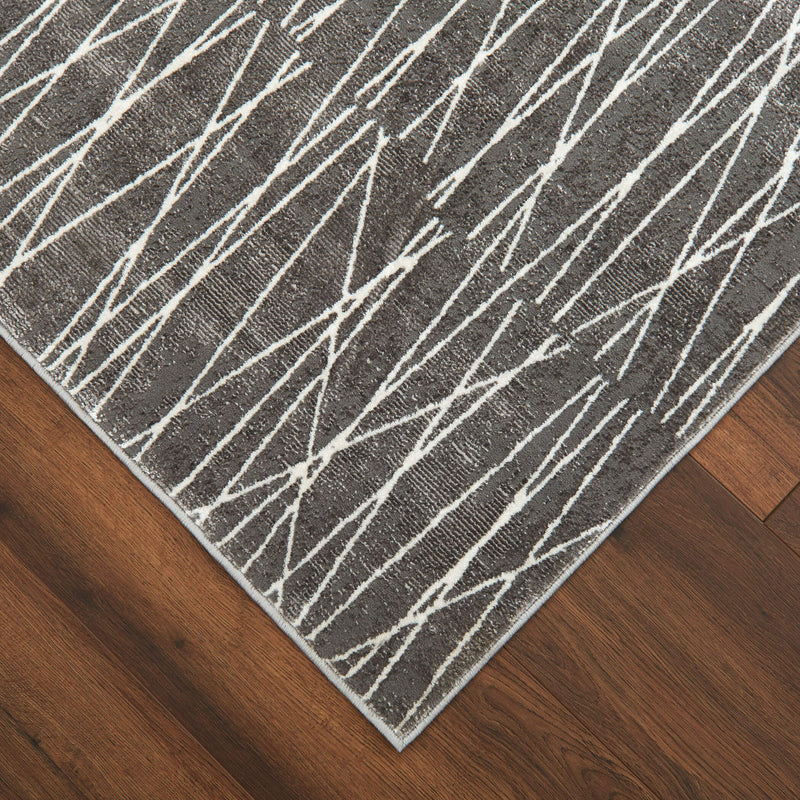 Livenza Gray Linear Geometric - U7007 - 3' x 8' Runner
