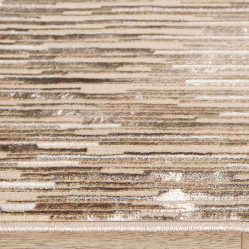 Rienz Brown Linear Geometric - U7014 - 3' x 8' Runner