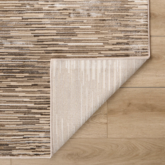 Rienz Brown Linear Geometric - U7014 - 3' x 8' Runner
