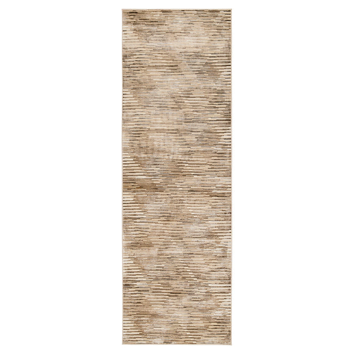 Rienz Brown Linear Geometric - U7014 - 3' x 8' Runner