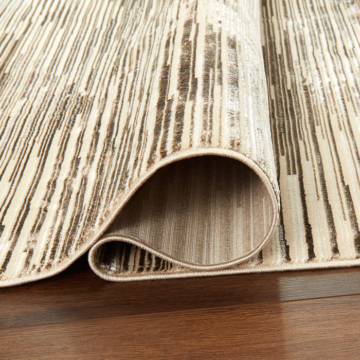 Rienz Brown Linear Geometric - U7014 - 7' x 9'