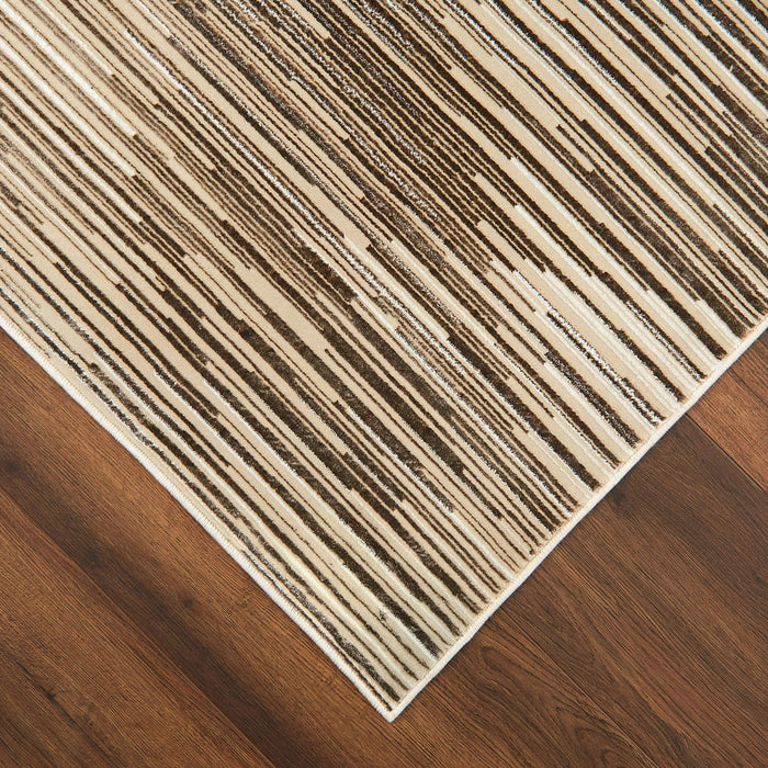 Rienz Brown Linear Geometric - U7014 - 7' x 9'