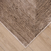 Rienz Brown Linear Geometric - U7016 - 3' x 8' Runner