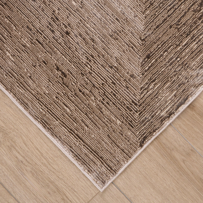 Rienz Brown Linear Geometric - U7016 - 3' x 8' Runner