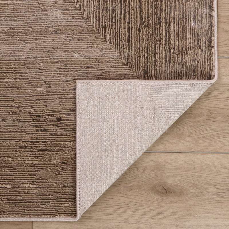 Rienz Brown Linear Geometric - U7016 - 3' x 8' Runner