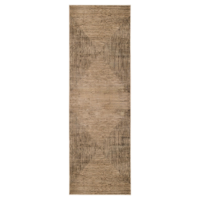 Rienz Brown Linear Geometric - U7016 - 3' x 8' Runner