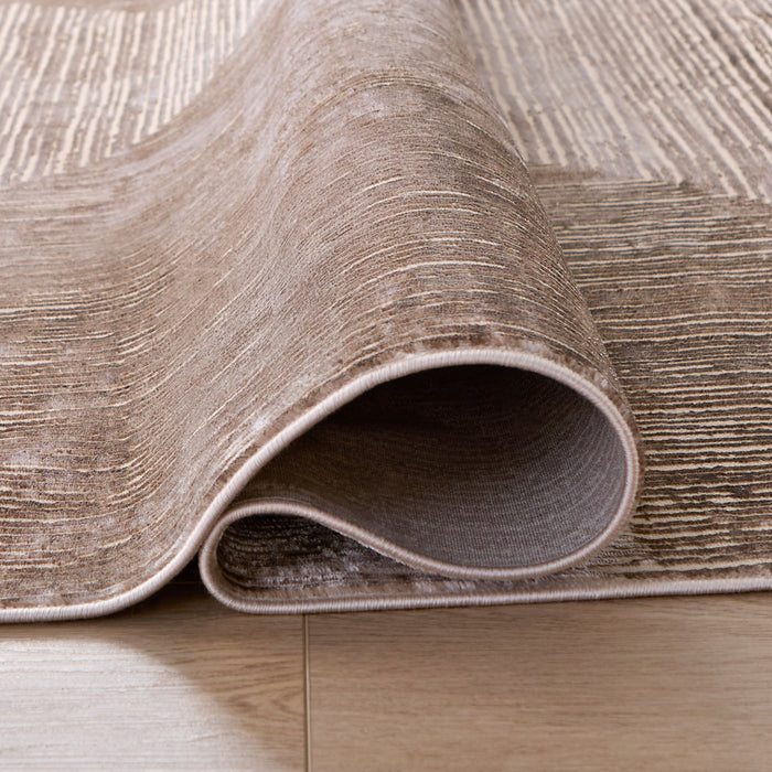 Rienz Brown Linear Geometric - U7016 - 2' x 3'