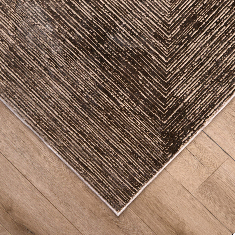Rienz Brown Linear Geometric - U7016 - 5' x 8'