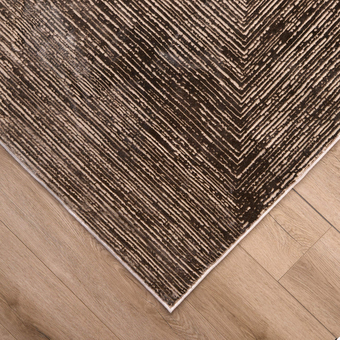 Rienz Brown Linear Geometric - U7016 - 7' x 9'