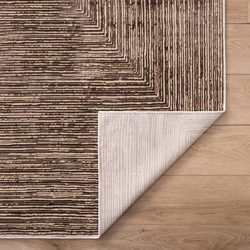 Rienz Brown Linear Geometric - U7016 - 5' x 8'