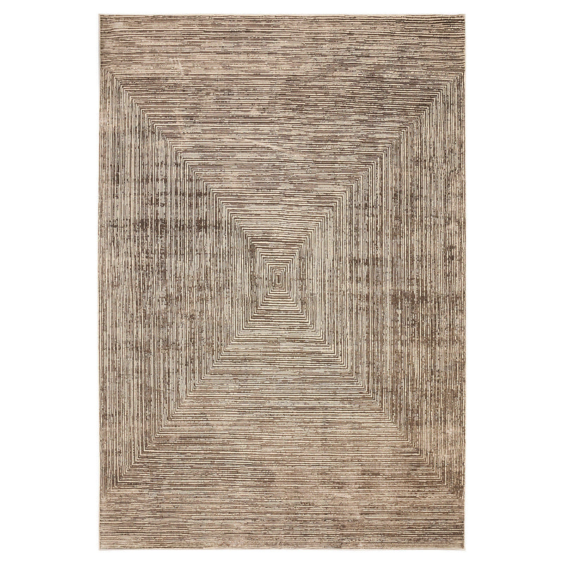 Rienz Brown Linear Geometric - U7016 - 5' x 8'