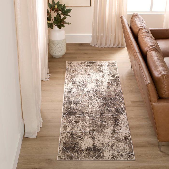 Rienz Brown Linear Geometric - U7017 - 3' x 8' Runner