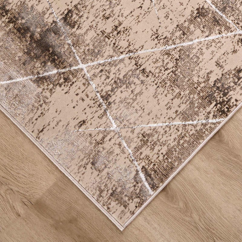 Rienz Brown Linear Geometric - U7017 - 3' x 8' Runner