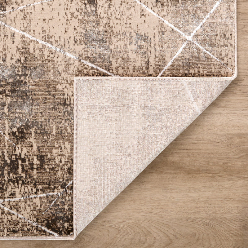 Rienz Brown Linear Geometric - U7017 - 3' x 8' Runner
