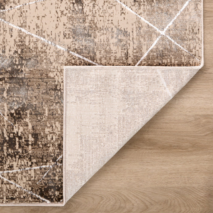 Rienz Brown Linear Geometric - U7017 - 3' x 8' Runner