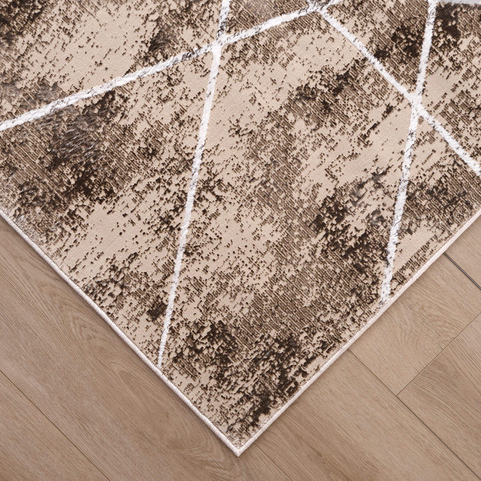 Rienz Brown Linear Geometric - U7017 - 7' x 9'