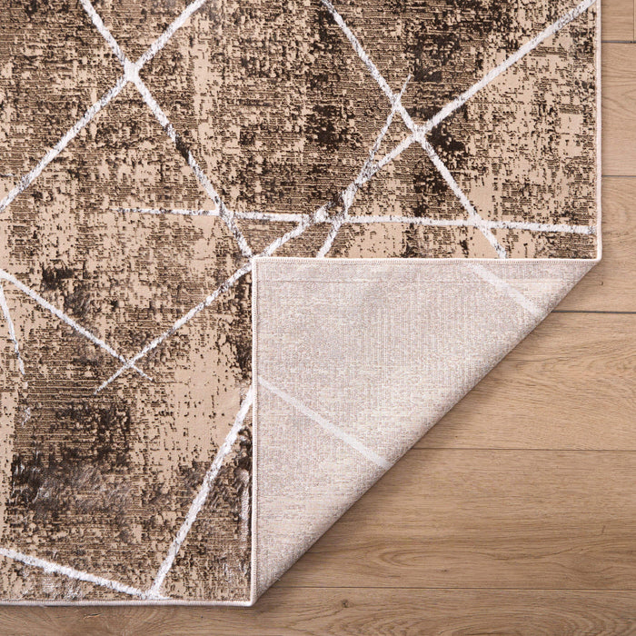 Rienz Brown Linear Geometric - U7017 - 7' x 9'