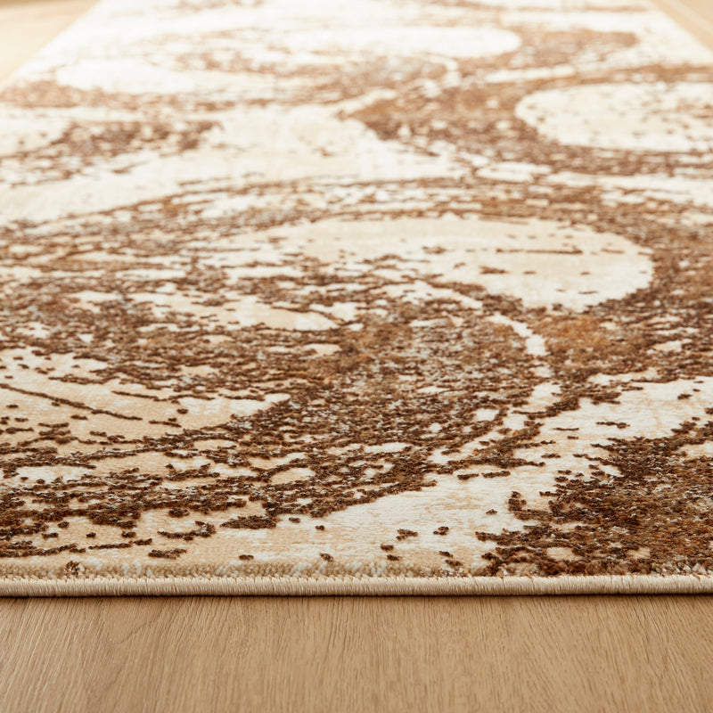 Piave Brown Geometric - U8001 - 3' x 8' Runner