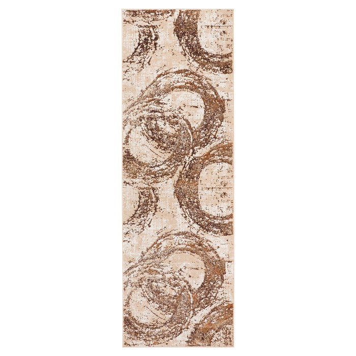 Piave Brown Geometric - U8001 - 3' x 8' Runner