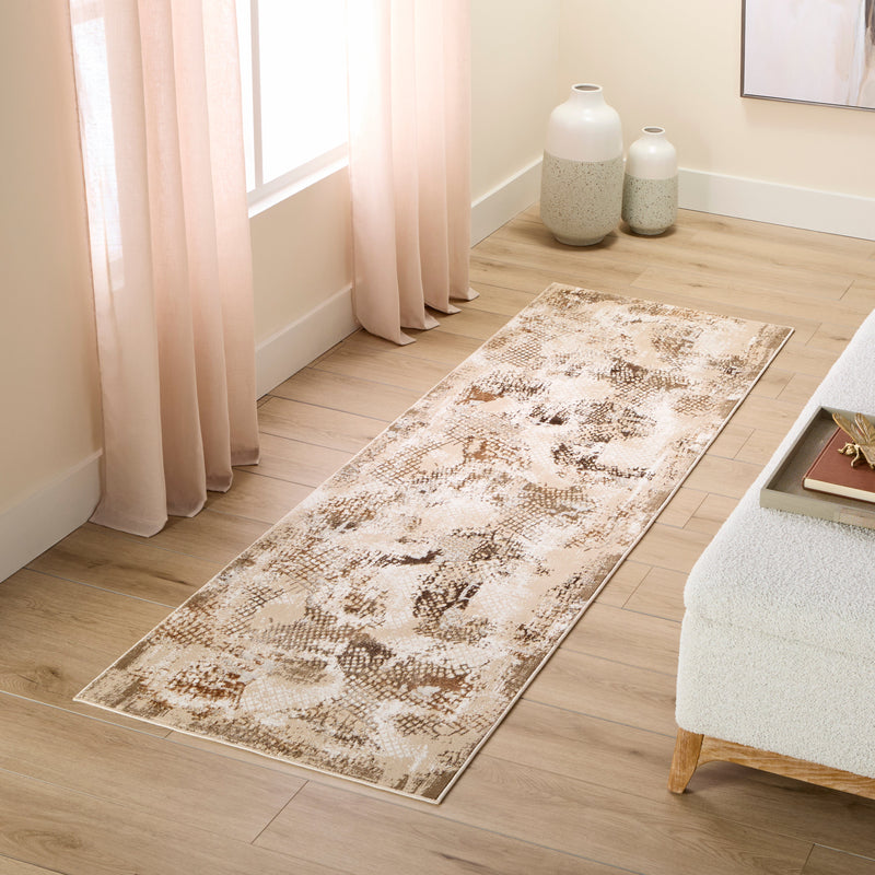 Piave Brown Painterly - U8002 - 3' x 8' Runner