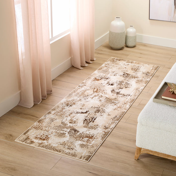Piave Brown Painterly - U8002 - 3' x 8' Runner