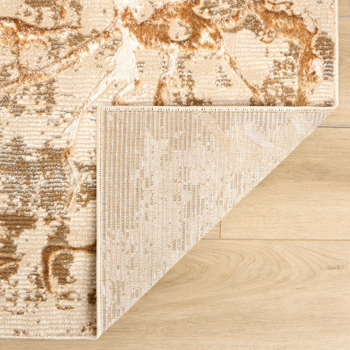 Piave Brown Painterly - U8003 - 3' x 8' Runner