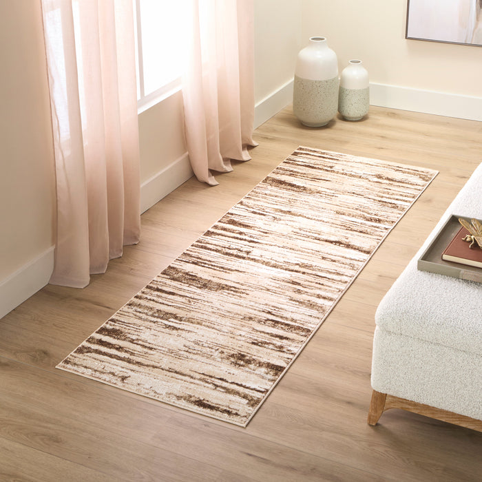 Piave Brown Beige Linear - U8005 - 3' x 8' Runner