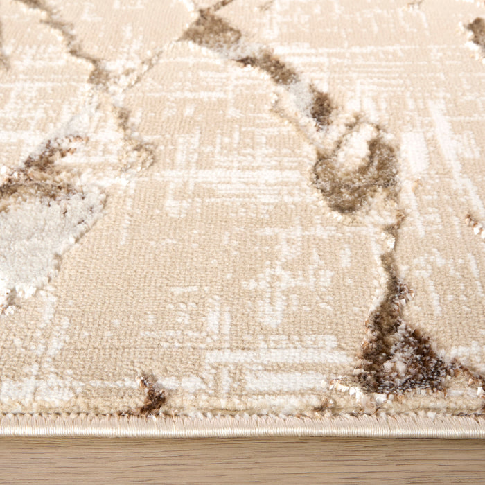 Piave Brown Beige Geometric - U8006 - 3' x 8' Runner