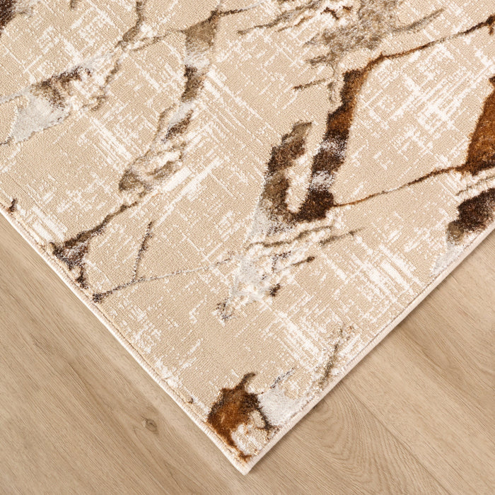 Piave Brown Beige Geometric - U8006 - 3' x 8' Runner