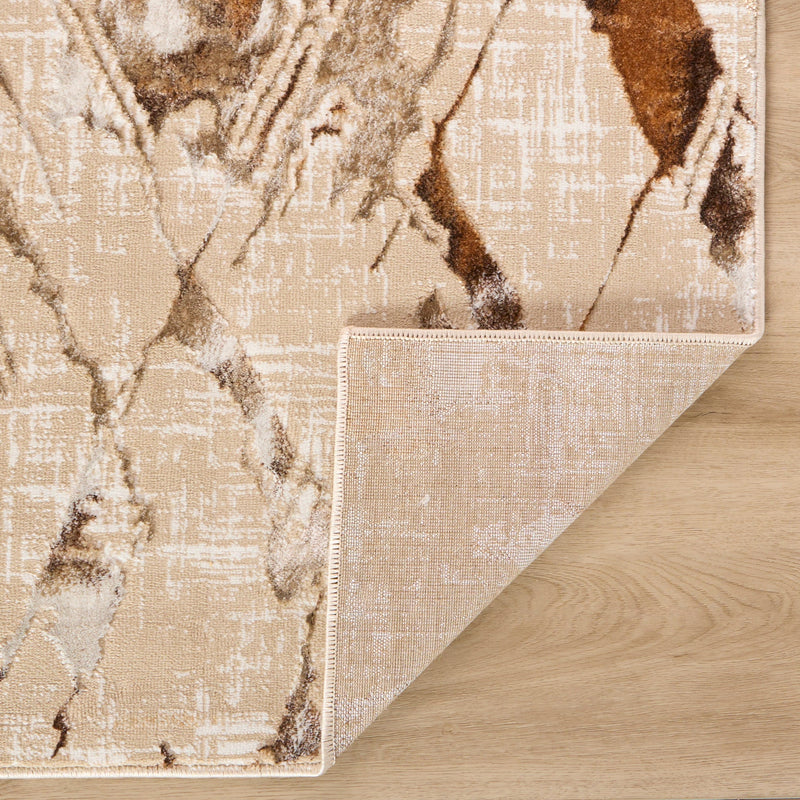 Piave Brown Beige Geometric - U8006 - 3' x 8' Runner