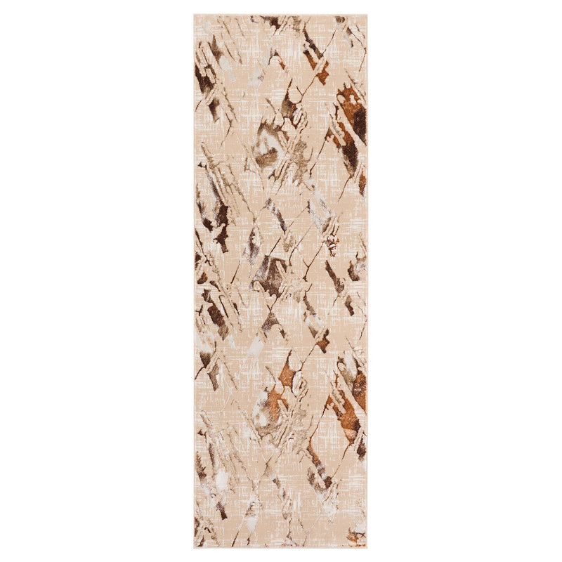 Piave Brown Beige Geometric - U8006 - 3' x 8' Runner