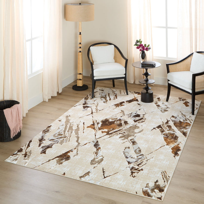 Piave Brown Beige Geometric - U8006 - 2' x 3'