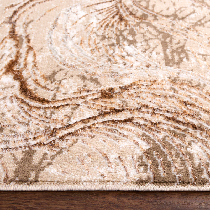 Piave Brown Linear Swirl - U8008 - 3' x 8' Runner