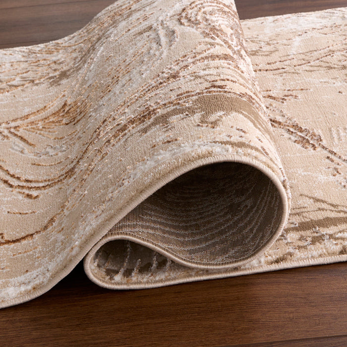 Piave Brown Linear Swirl - U8008 - 3' x 8' Runner