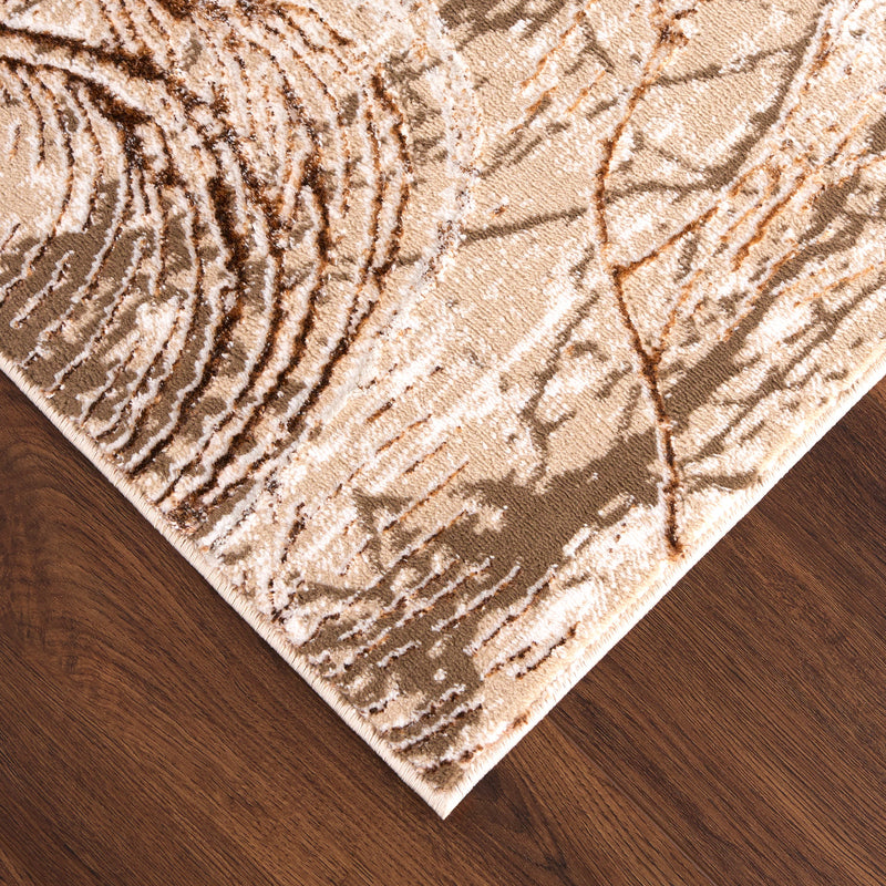 Piave Brown Linear Swirl - U8008 - 3' x 8' Runner