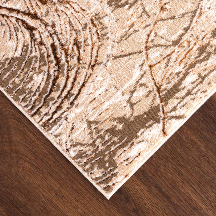 Piave Brown Linear Swirl - U8008 - 3' x 8' Runner