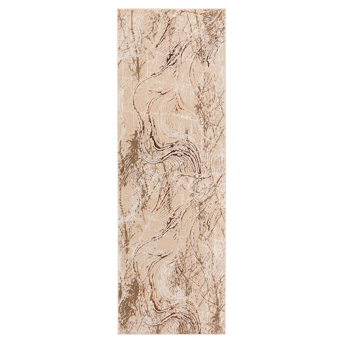 Piave Brown Linear Swirl - U8008 - 3' x 8' Runner