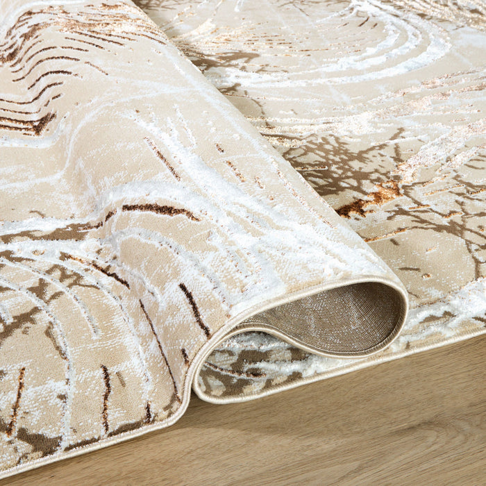 Piave Brown Linear Swirl - U8008 - 7' x 9'