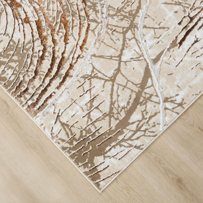 Piave Brown Linear Swirl - U8008 - 5' x 8'