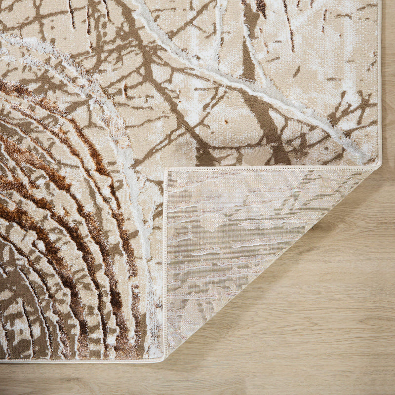Piave Brown Linear Swirl - U8008 - 5' x 8'
