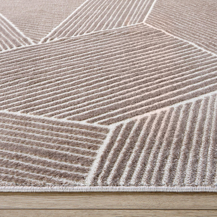 Eclectic Luxe Brown Geometric - U9002 - 7' x 9'