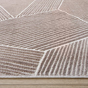 Eclectic Luxe Brown Geometric - U9002 - 5' x 8'